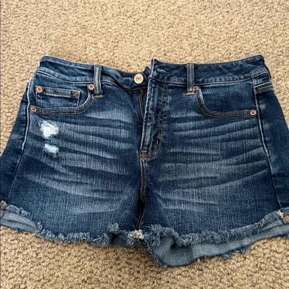 American Eagle Outfitters Pants - American Eagle Outfitters Blue Distressed Jean Shorts
